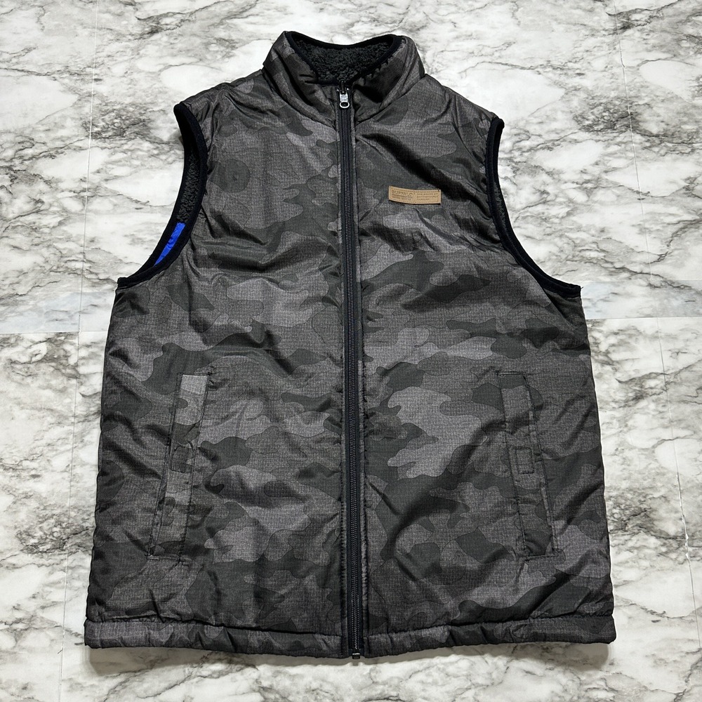 Buffalo David Bitton Reversible Vest Camouflage Yoke‎ Boys Size L 14-16